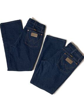 Wrangler Jeans 32x30 Lot of 2 936DEN Cowboy Cut Rigid Slim Fit Dark Wash Blue